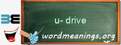 WordMeaning blackboard for u-drive